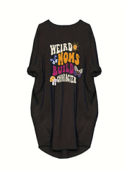 Colorful Letter Print Casual Dress