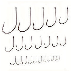 50pcs High Carbon Stainless Steel Fishing Hooks Barbed Carp Hooks