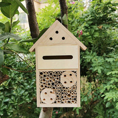 Wooden Mason Bee House Insect Hotel for Beneficial Insect Habitat