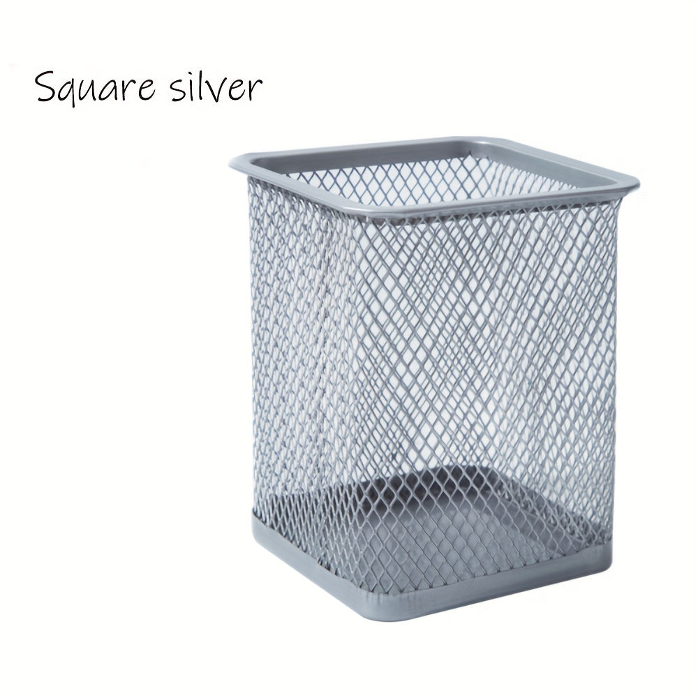 Iron Hollow Desktop Storage Pen Container Student Office Stationery