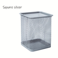 Iron Hollow Desktop Storage Pen Container Student Office Stationery