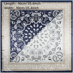 Boho Paisley Print Satin Scarf Shawl Bandana Head Wrap