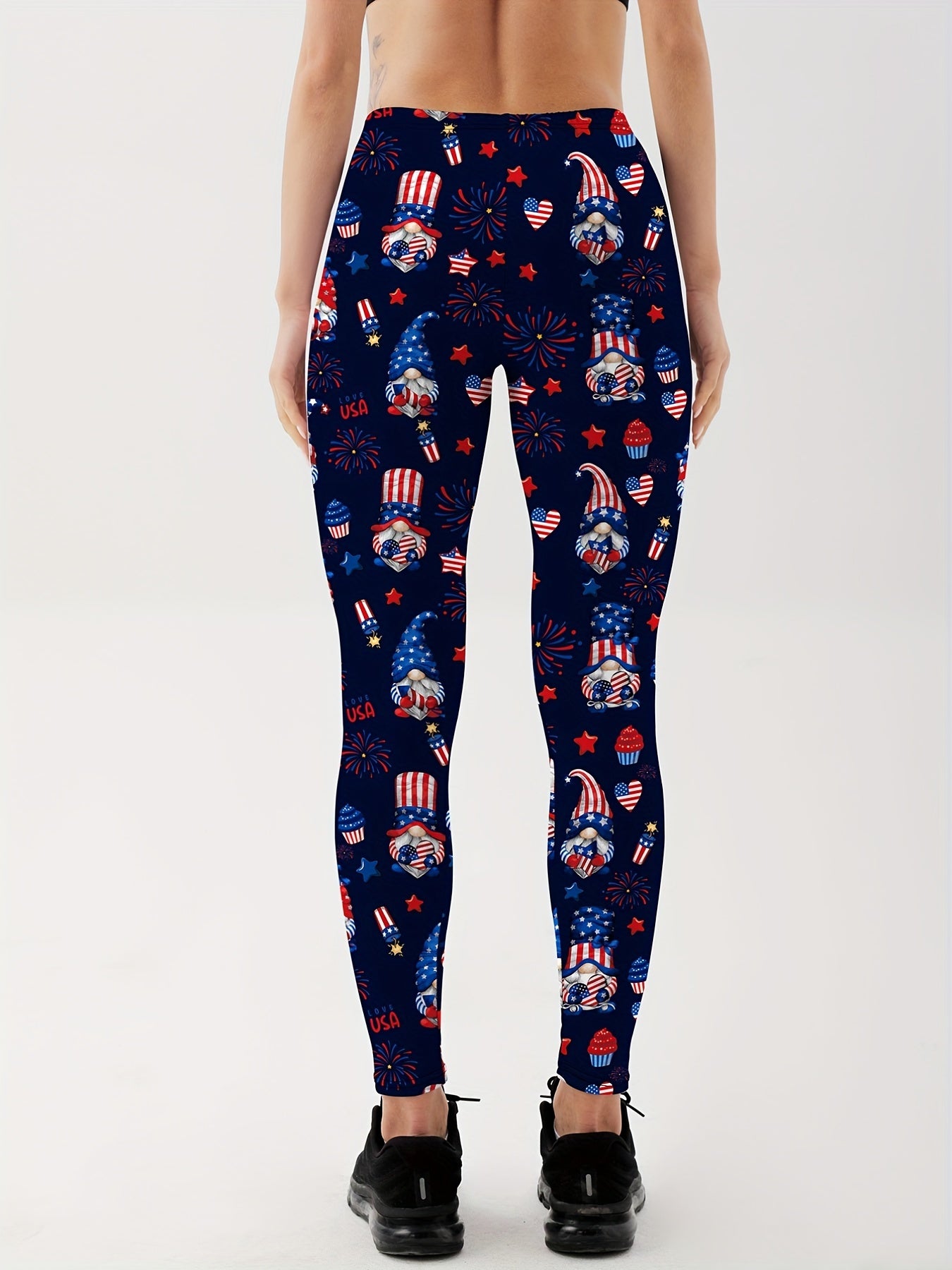 Christmas Tree Snowman Printed Yoga Pants for Women