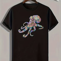 Octopus Pattern Print Men's Sports T-shirt | Graphic Tee