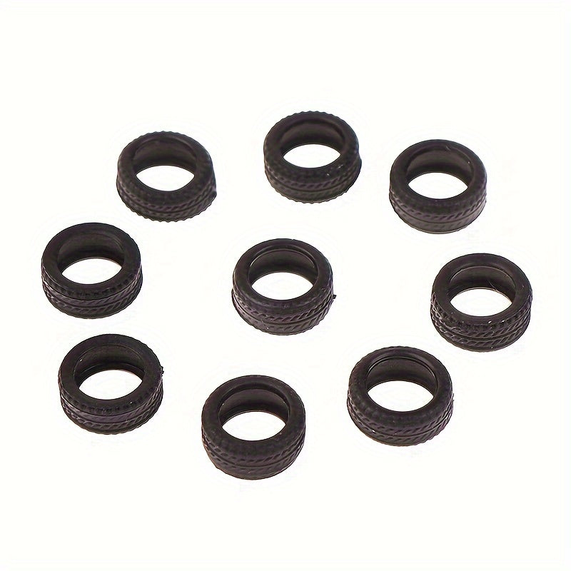 20pcs 1 64 Tire Skin Car Model Scene Accessories Tire Wheels Car Model Scene