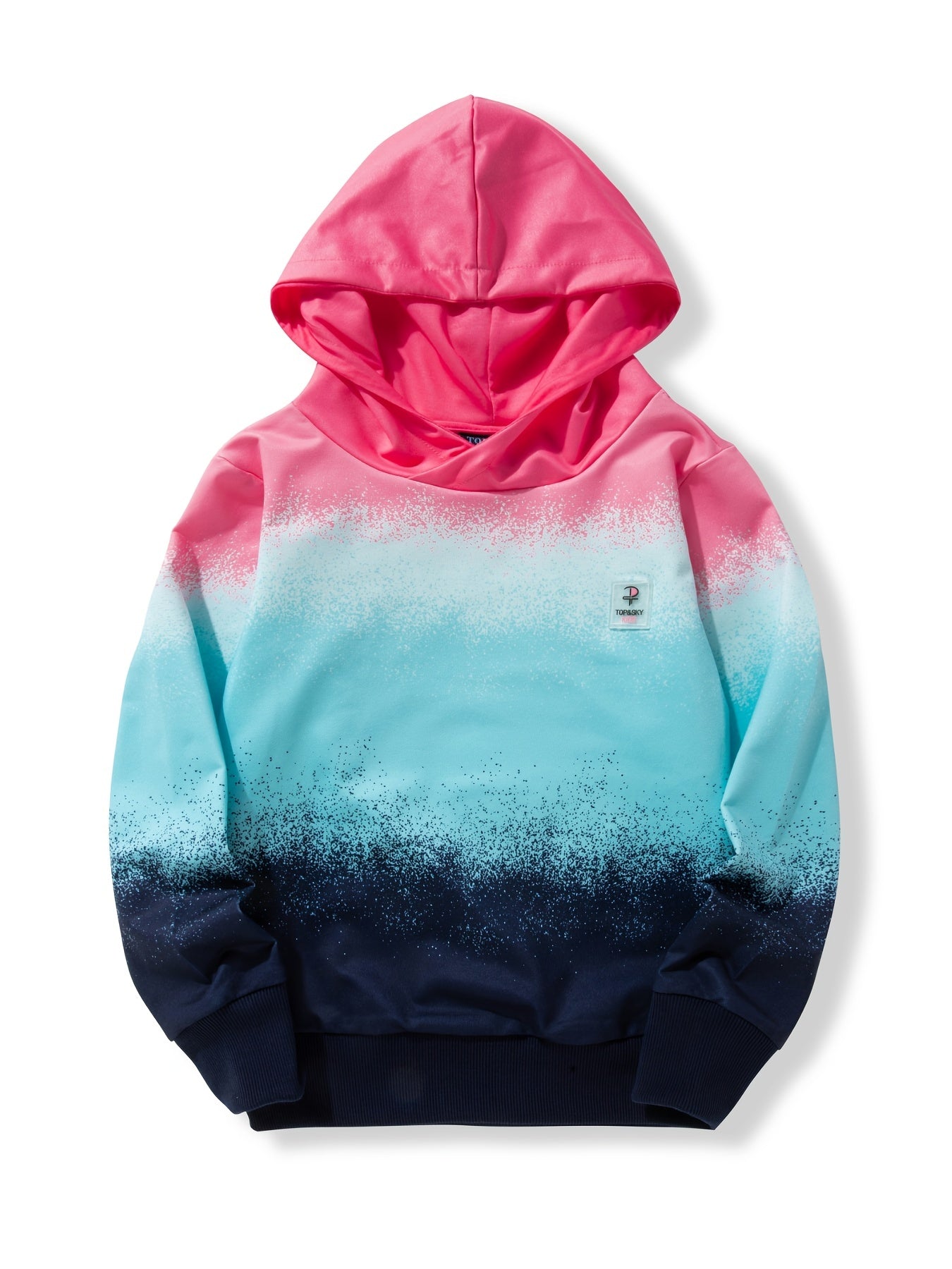 Girls Gradient Hoodie Long Sleeve Pullover Sweatshirt Top Kids Clothes