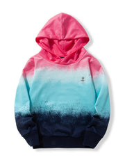 Girls Gradient Hoodie Long Sleeve Pullover Sweatshirt Top Kids Clothes