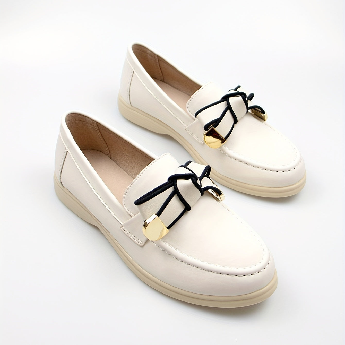 Bowknot Loafers Slip On Walking Shoes for Women