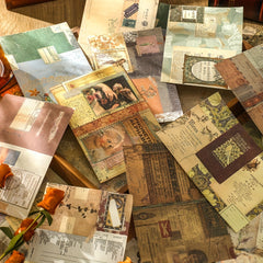 100 Sheets Vintage Art Collage Scrapbook Paper