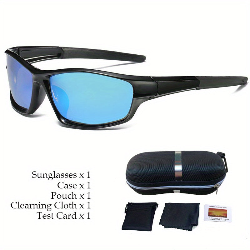 Men's Polarized Sports Glasses for Driving Cycling with Cases Set
