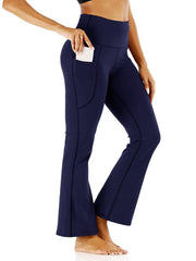 Women's Yoga Bootcut Leggings High Waist Flare Pants with Pockets