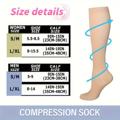 Compression Socks 15-20mmHg Graduated Knee High Socks for Women & Men