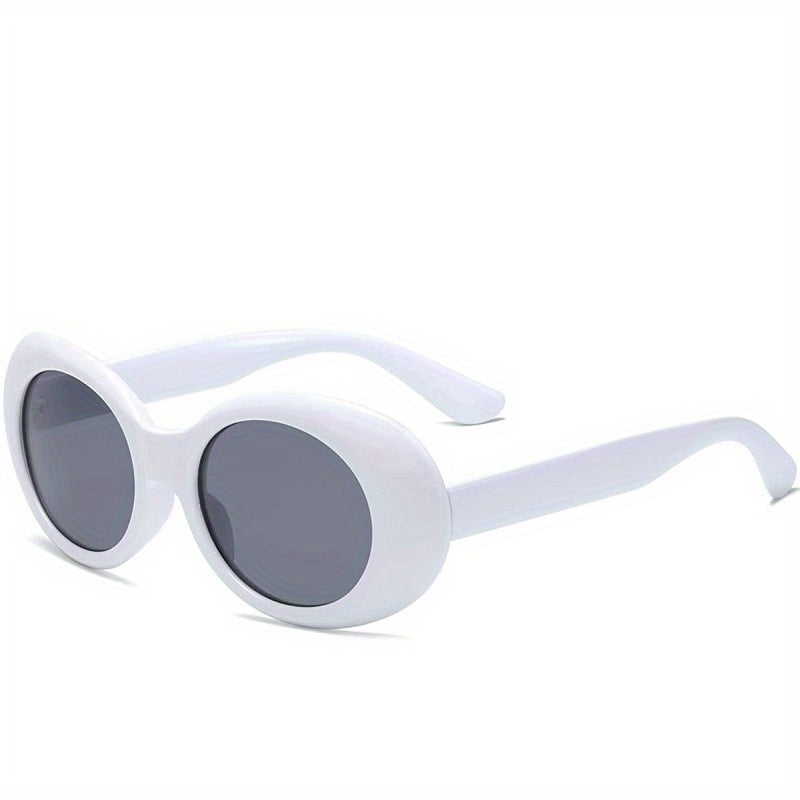 Oval Thick Frame Sunglasses Y2k Oval Sunglasses Round Lens Clout Glasses Goggles