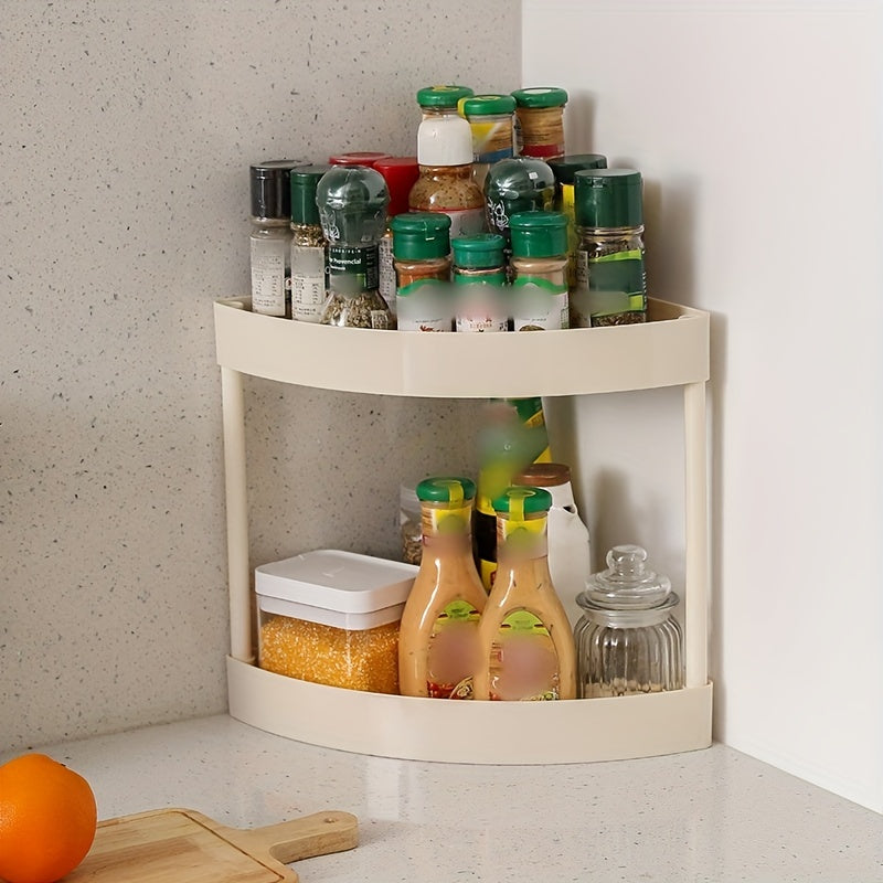 Layered and Corner Storage Rack - Ideal for Kitchens, Bathrooms, Living Rooms