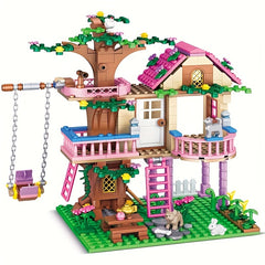 Creative Swing Villa Dream Friendship Tree House Building Block Model