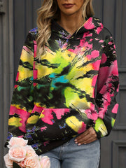 Tie Dye Kangaroo Pocket Hoodie Long Sleeve Hoodie Sweatshirt