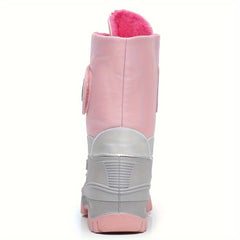 Girls' High Top Snow Boots Warm Cozy Non-slip Plush Outdoor Shoes