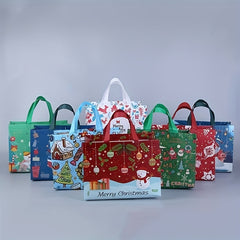 8pcs Christmas Gift Bags Reusable Tote Bags for Xmas Party Supplies