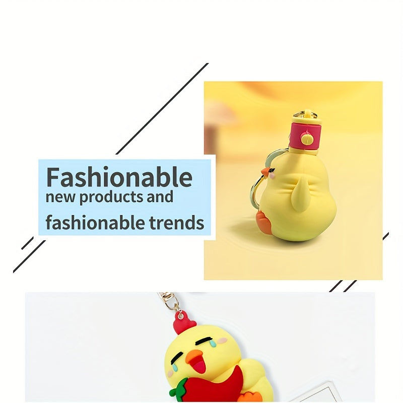 Cartoon Chicken Dll Keychain Bag Car Key Pendant Halloween Gift