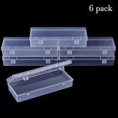 Small Plastic Storage Box with Hinge Cover for Beads & Crafts