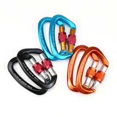 D Carabiner Aluminum Quick Hanging Buckle Camping