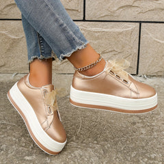 Womens Platform Sneakers Outdoor Shoes Lightweight & Comfortable Low Top Shoes