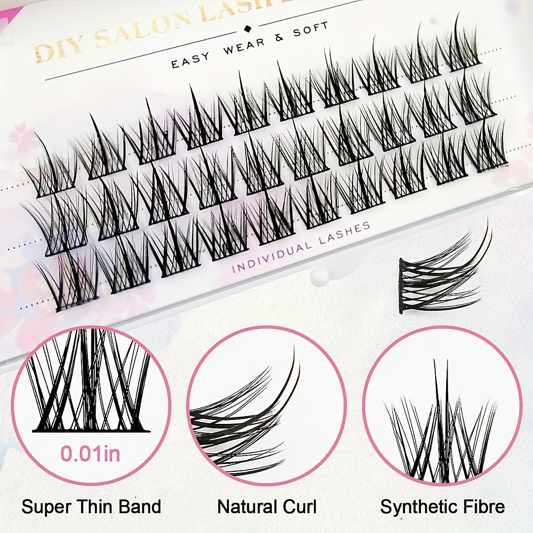 C Curl 30 Cluster False Eyelashes 11 13mm Segmented Lashes