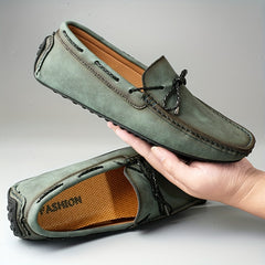 Men's Slip On Loafer Shoes Anti skid Rubber Sole Flat Driving