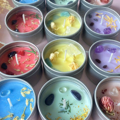 Unique Dried Flower Scented Soy Candle Gift
