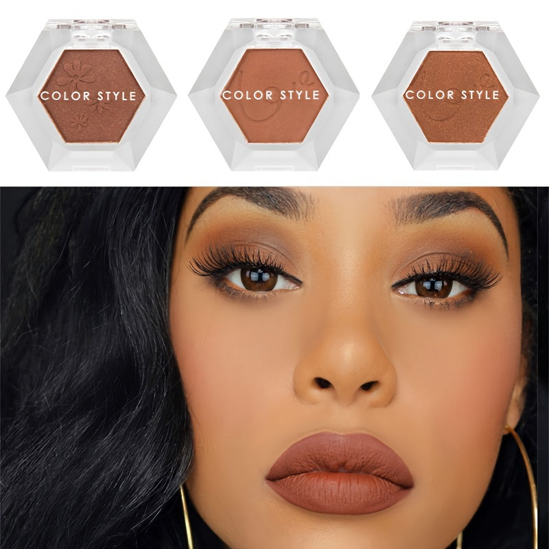 Monochrome Eyeshadow Powder Dark Brown Orange Tone Matte