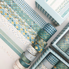 10pcs Foil Washi Tape Set for DIY Scrapbooking & Wrapping