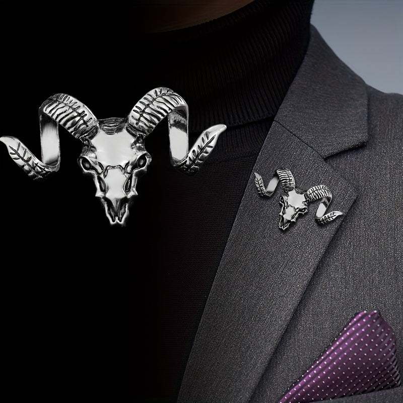 High end Male Goat Suit Brooch