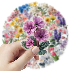 Elegant Blooming Flower Language Stickers: Perfect for Scrapbooks, Cars, Bic