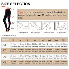 Women's Plus Size Compression Pantyhose 15-21mmHg Support Open Toe S-5XL