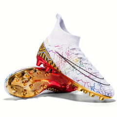 Boy's High Top Non Slip AG Football Cleat Professional Soccer Shoes