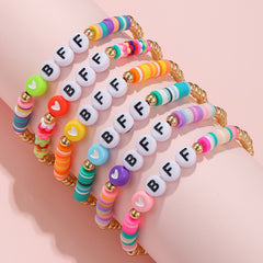 6pcs BFF Heart Bracelet For Girls Kids Friendship Party Jewelry