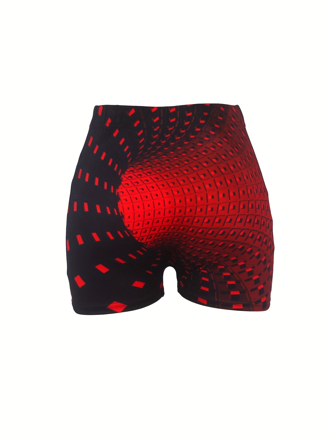 Graphic Print Skinny Shorts Yoga Casual Summer Shorts Women's Clothing