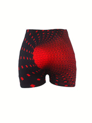 Graphic Print Skinny Shorts Yoga Casual Summer Shorts Women's Clothing