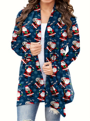 Printed Long Sleeve Cardigan