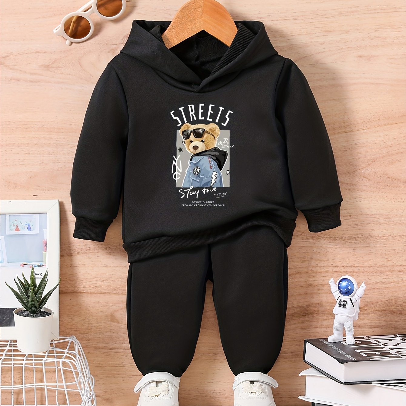 STREET BEAR Toddler Baby 2pcs Outfit Long Sleeve Sweatshirt Set