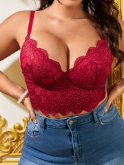 Floral Lace Padded Underwire Bra