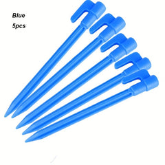 5pcs Plastic Tent Stakes Heavy Duty Pegs for Outdoor Camping