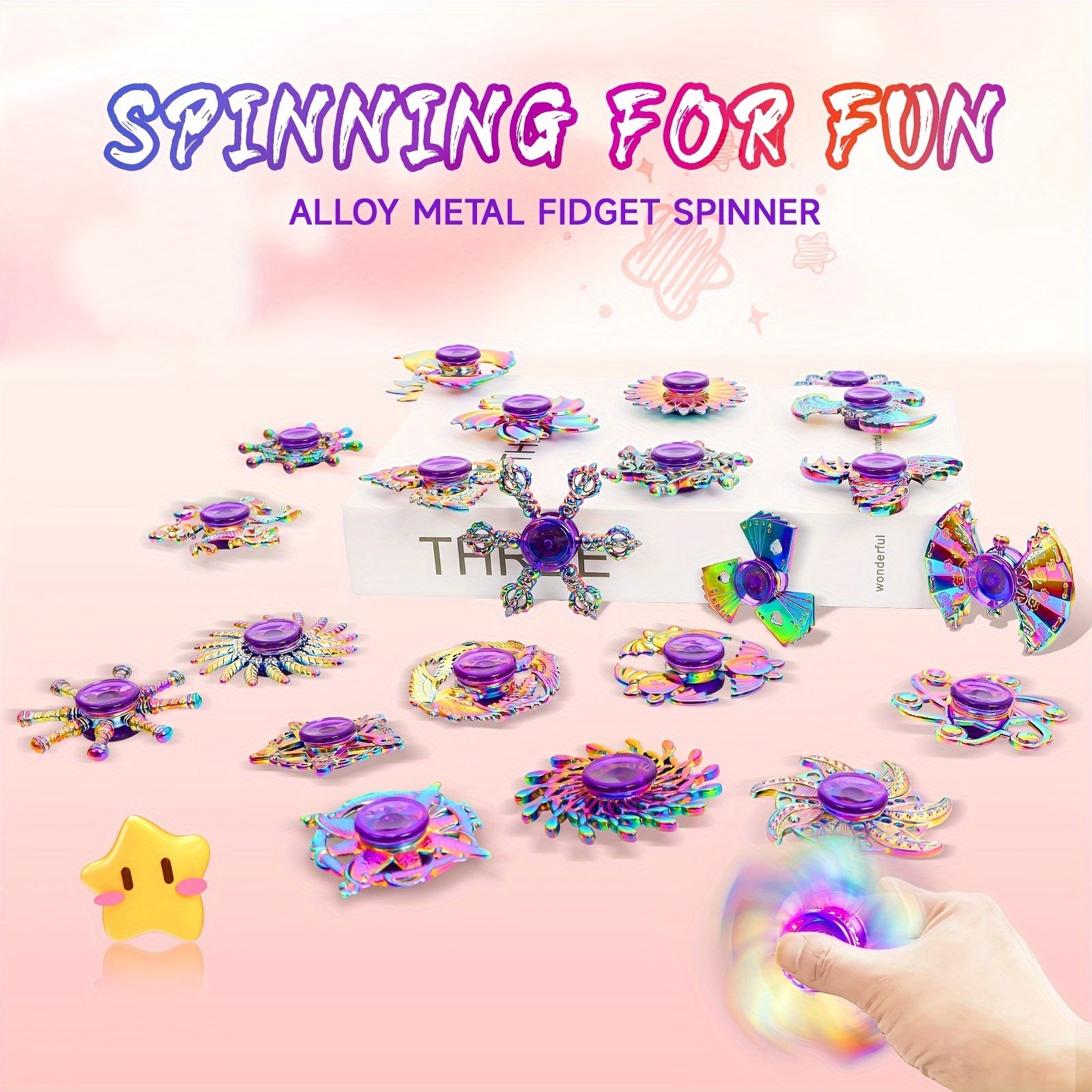 AK47 Rainbow Fidget Spinner Toy Portable Durable Focus Enhancement