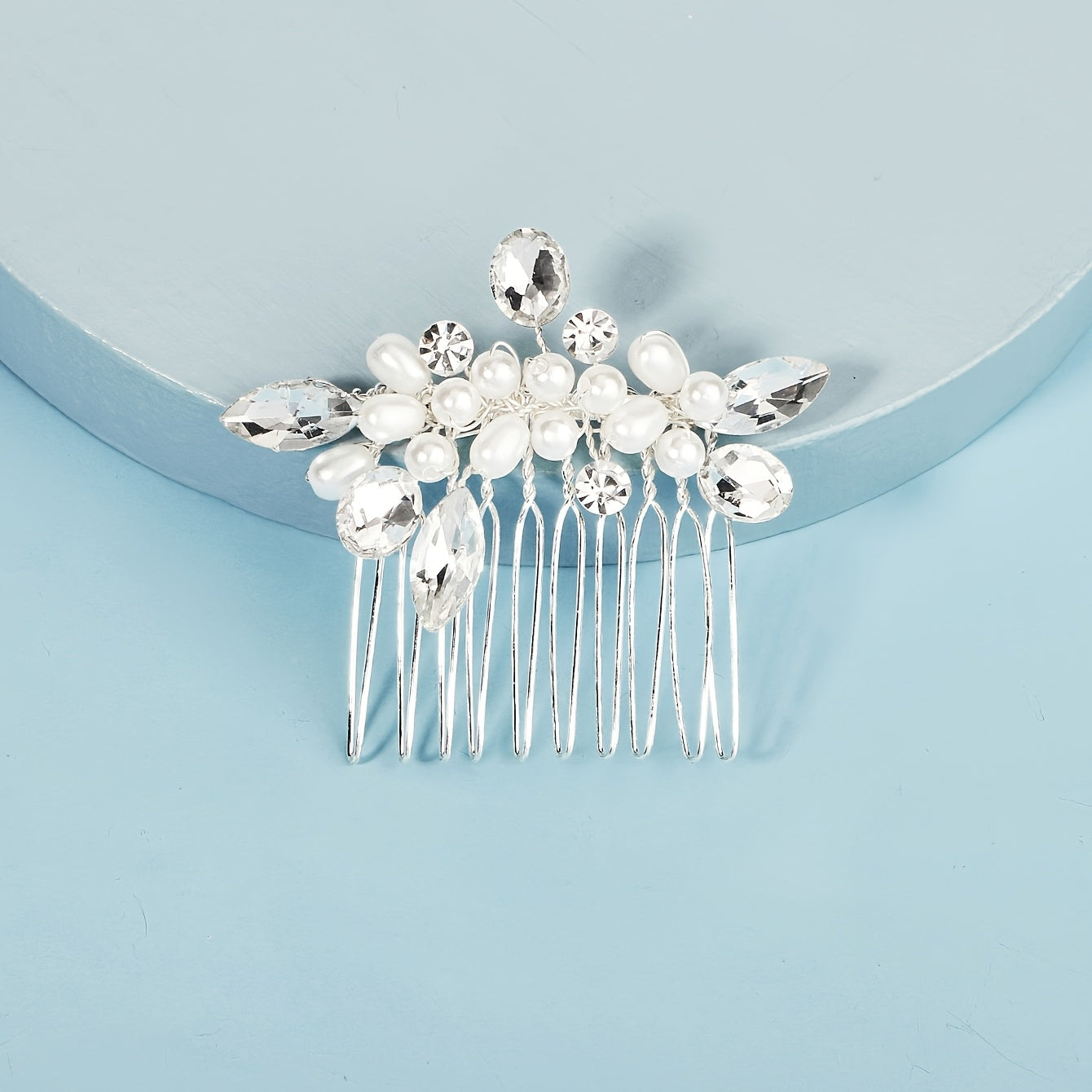 Bridal Rhinestone Faux Pearl Hair Comb Wedding Hair Accessories