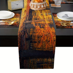 Autumn National Forest Park Table Runner 13x72 Inch
