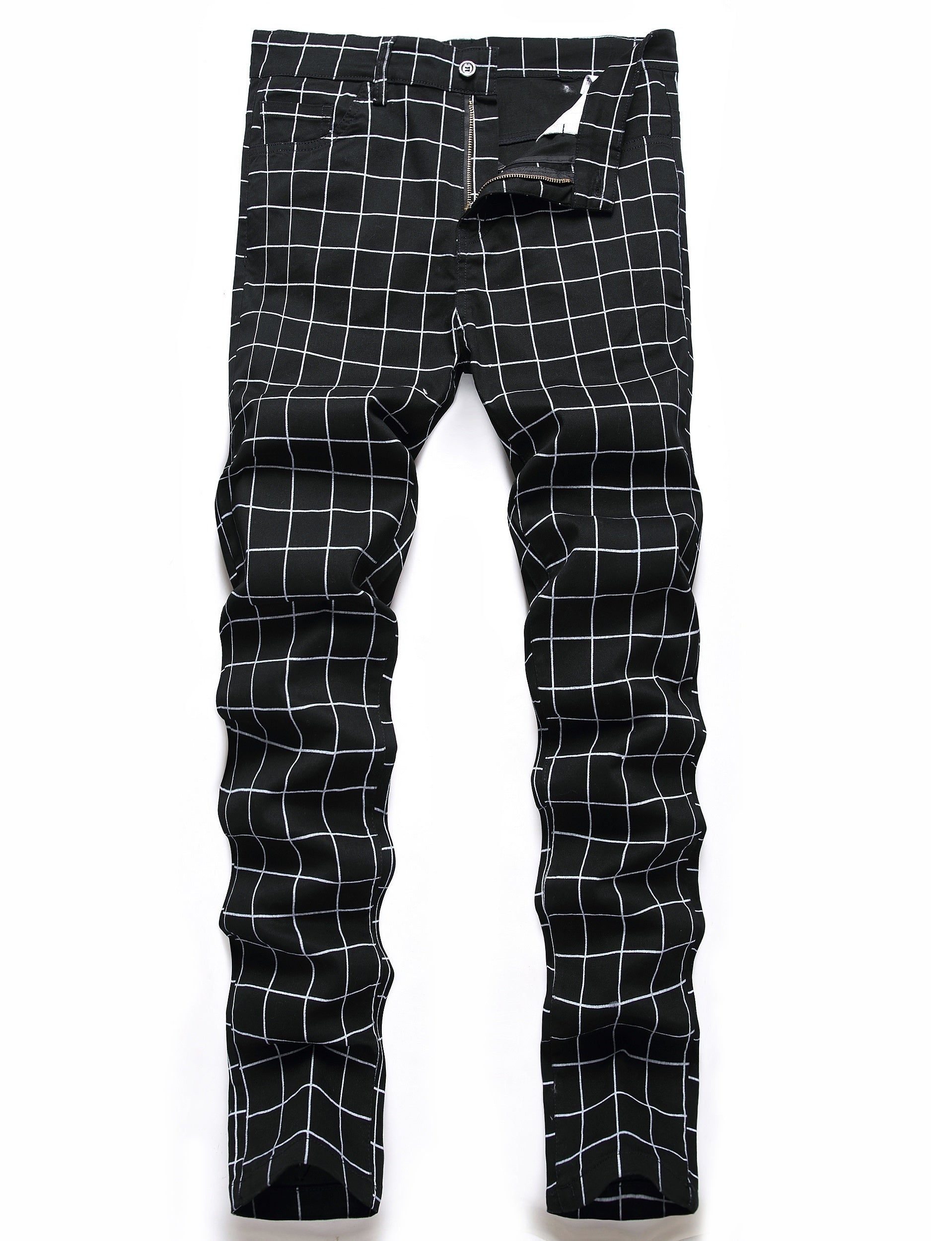 Men's Retro Plaid Stretch Casual Pants