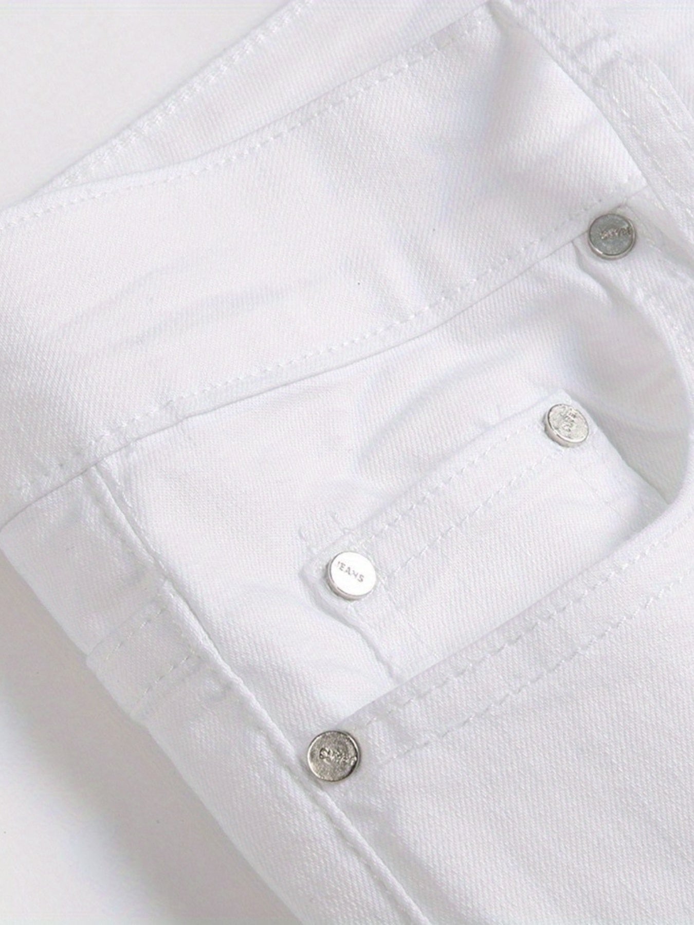 Men's Solid Denim Pants Outdoor Wear For Spring And Fall