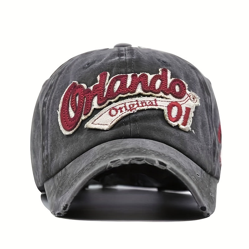 Vintage Baseball Cap 3D Embroidered Alphabet Men Women Duck Cap