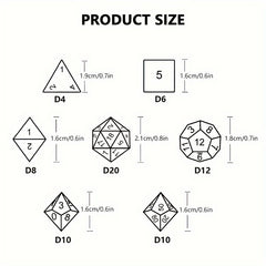 7pcs Polyhedral Dice Set High Craft Resin Dice For Tabletop Game