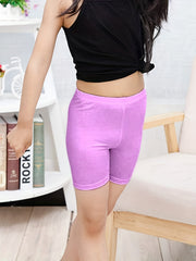 5pcs Girls' Dance Shorts Sports Bicycle Shorts Mixed Colors Set